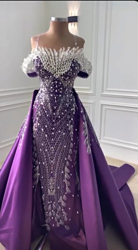 Damen abendkleid lang - lang, lila