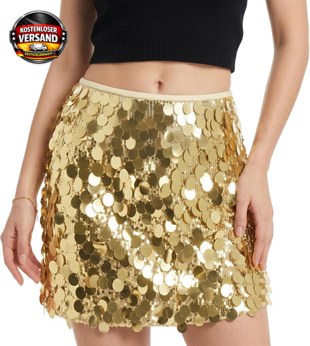 Paillettenrock damen - paillettenrock,