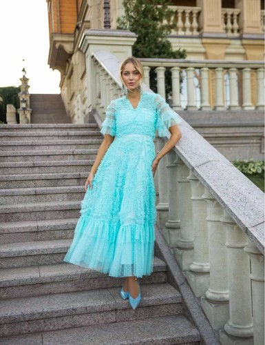 Elegantes langarm kleid - elegantes,