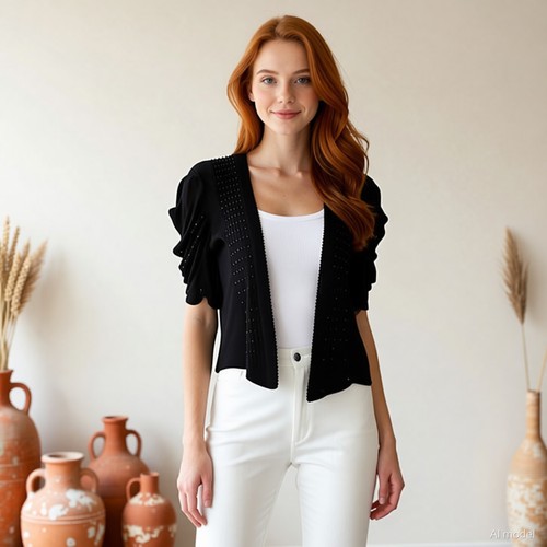 Abendmode strickjacke bolero - strickjacke,